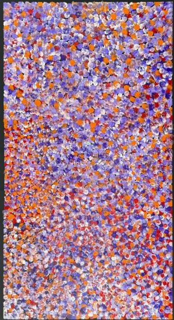 Original Aboriginal Painting Bessie Pitjara - Bush Plum