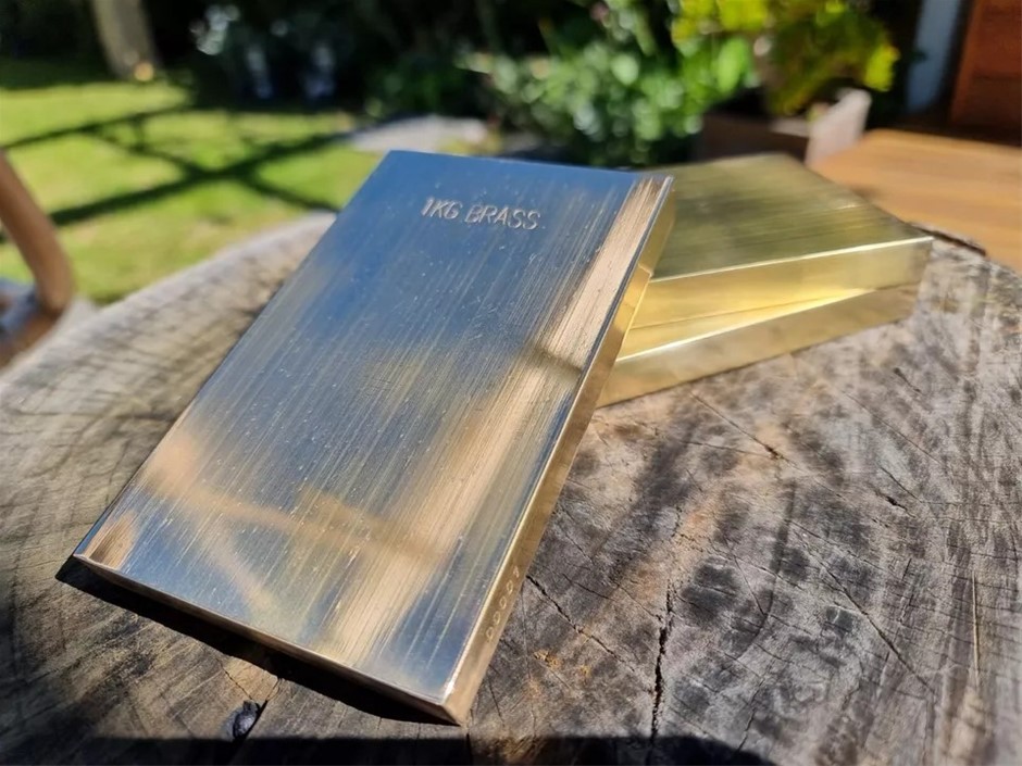 1kg Brass Ingot - 1000g Pure Brass Bar - Brass Bullion by Great White Bulli