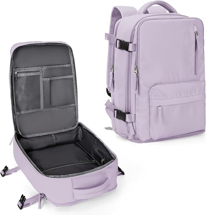 WONHOX Large Travel Backpack Waterproof, Lilac. NB: Minor Use.