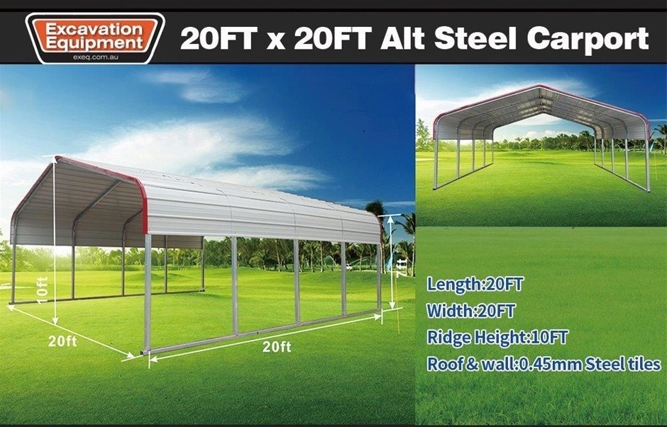 2026 20ft x 20ft Steel Carport (Unused)
