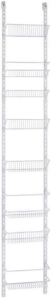 CLOSETMAID Adjustable 8-Tier Wall and Door Rack, 12-Inch Wide. NB: Damaged