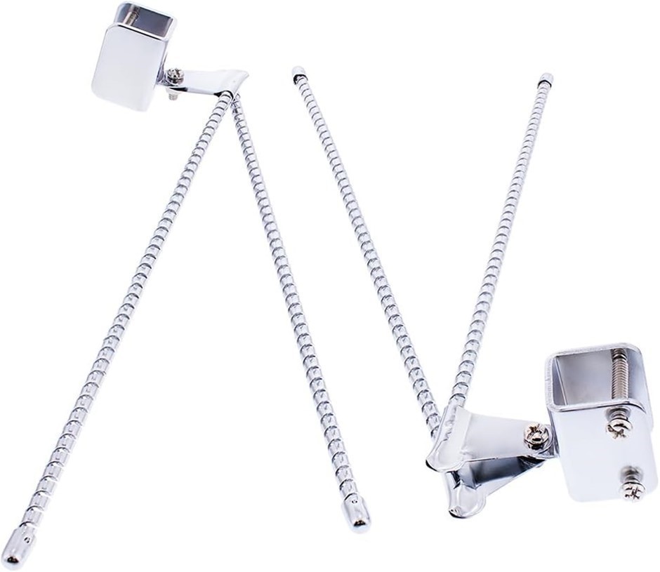 2 Packs of 2 x UNITED PACIFIC Chrome Curb Feelers, Universal Fitment, Helps