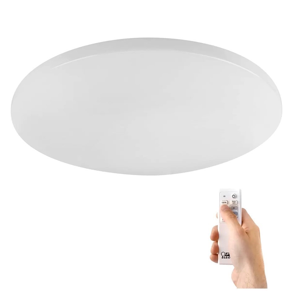 FEIT LED Dimmable 6500k Daylight Round Ceiling Light With Remote Control, M