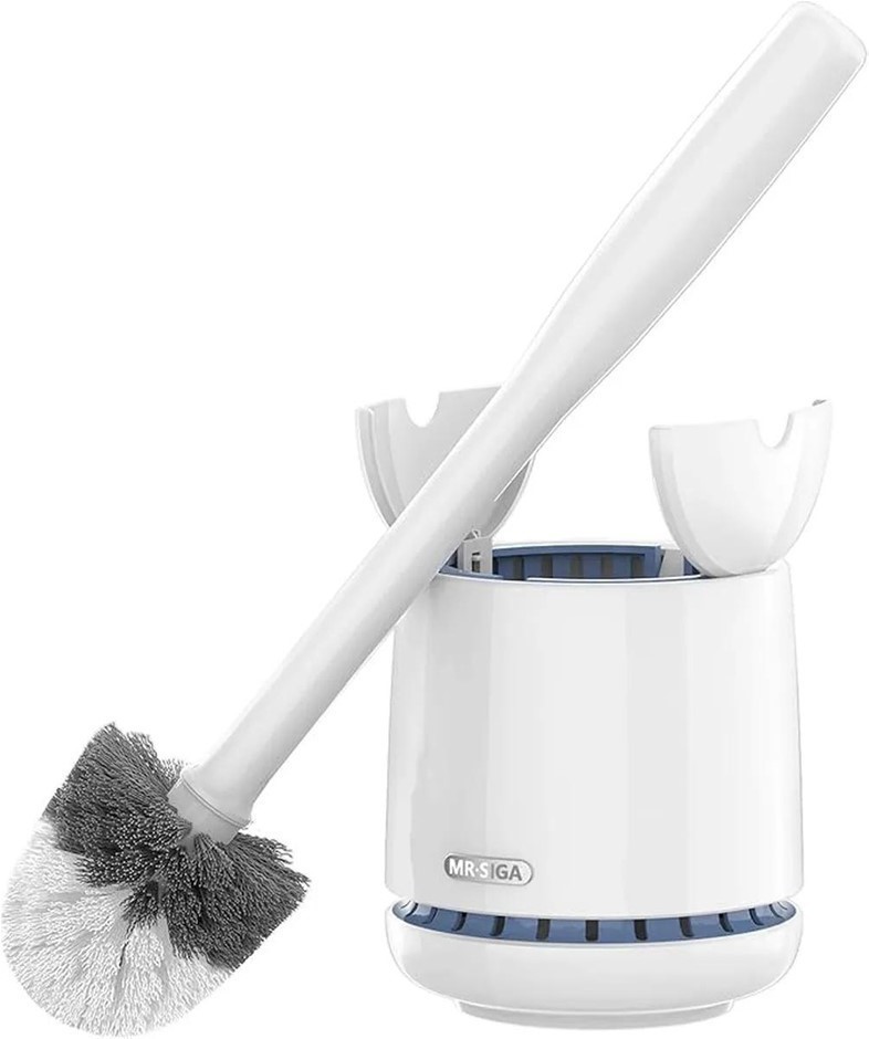 MR.SIGA Premium Toilet Bowl Brush and Holder with Solid Handle and Durable
