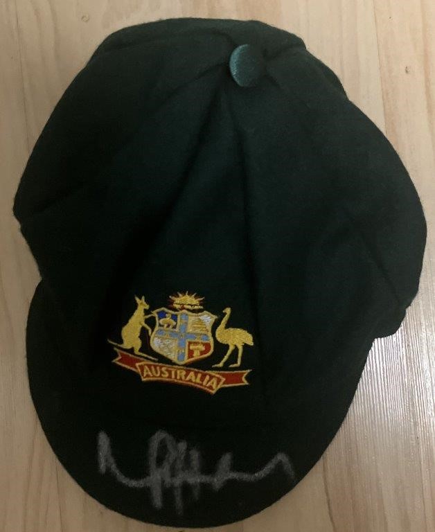 MIKE HUSSEY SIGNED AUSTRALIAN CRICKET CAP