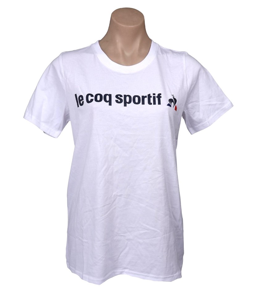 2 x LE COQ SPORTIF Women's Amelie Tee, Size L, 100% Cotton, White, 222502.