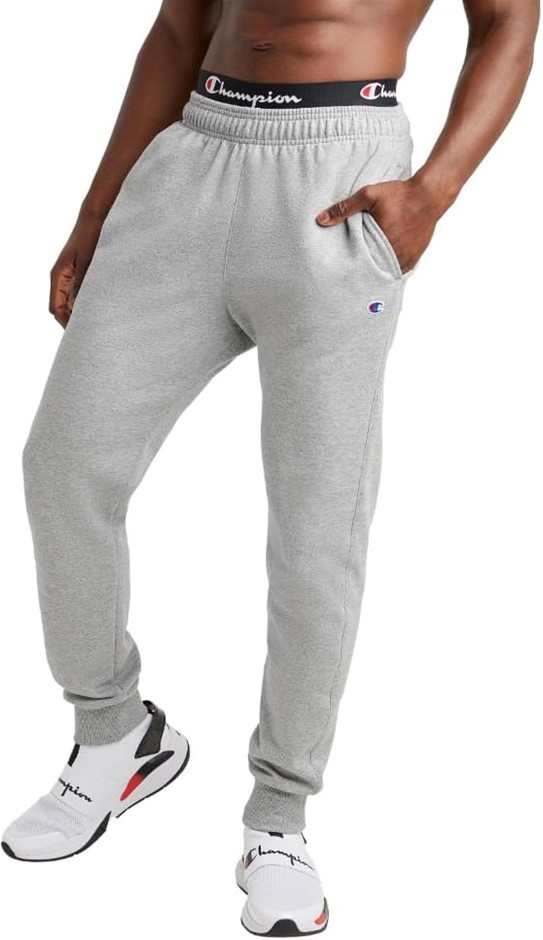 Champion Men's Powerblend Sweats Retro Jogger Pants. GREY XL