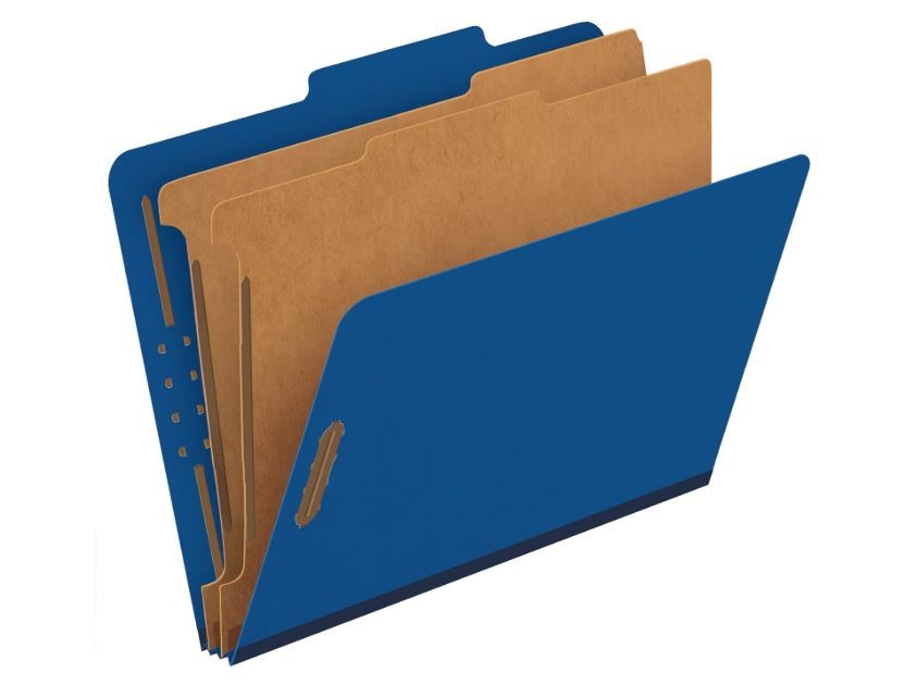 Pendaflex Classification Folders, 2 Dividers, 2" Fasteners, Letter Size, Da