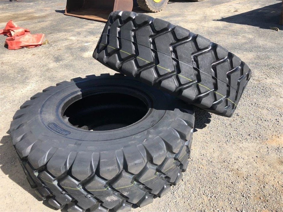 2026 Quantity of 2 17.5-25 Earthmoving Tyres(Unused)