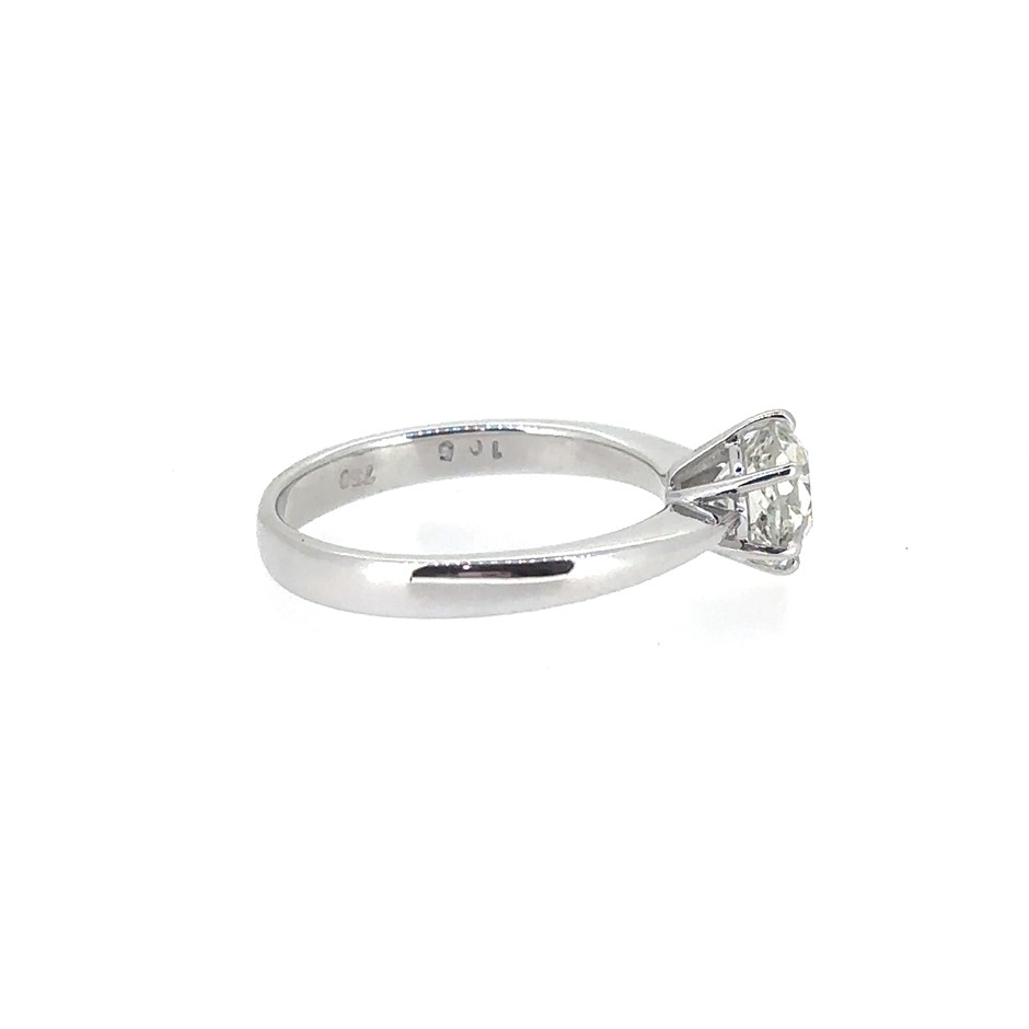 1.00ct an old European cut Dia. G/SI2 Ring 18K White Gold