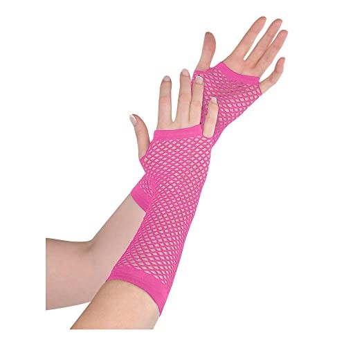 4 Pairs x AMSCAN Fishnet Gloves, One Size.