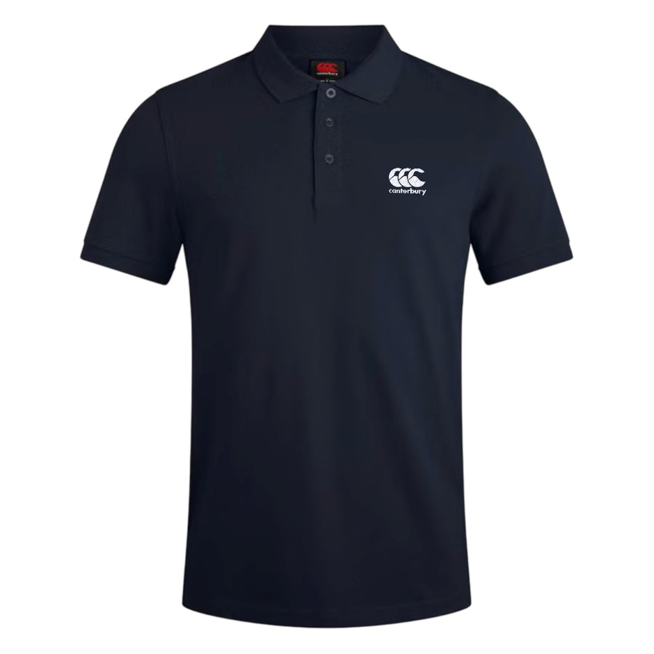 CANTERBURY Men's Anchor Polo, Size L, 35% Cotton, Navy/White. NB: may have