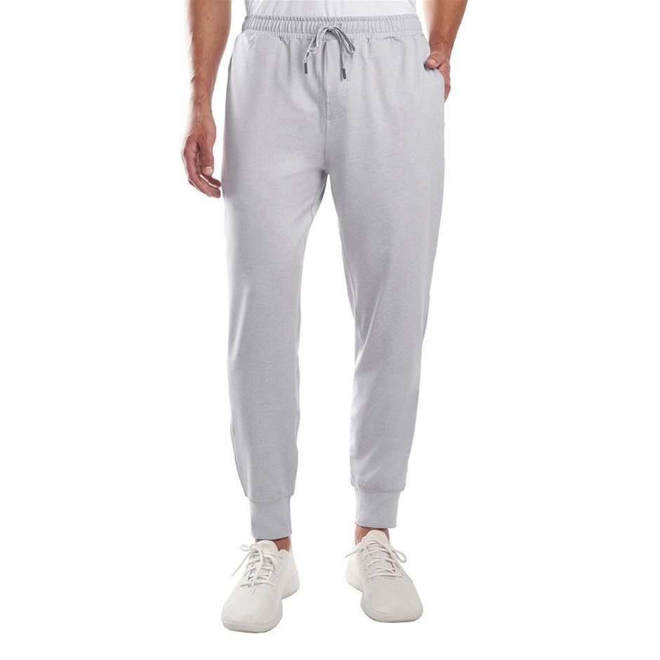 SIGNATURE Men's Active Jogger, Size XL, Light Grey.