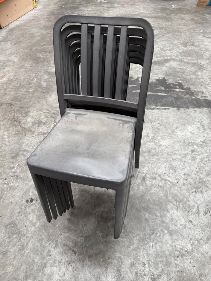 Qty 6 x Grey Outdoor Chairs