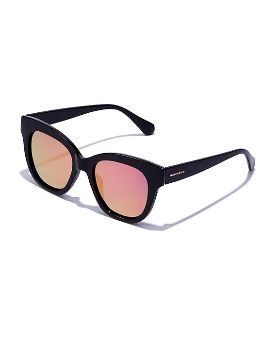HAWKERS Women's Black Cateye Polarized | Uv Protection (Uv 400) Pink Reflec