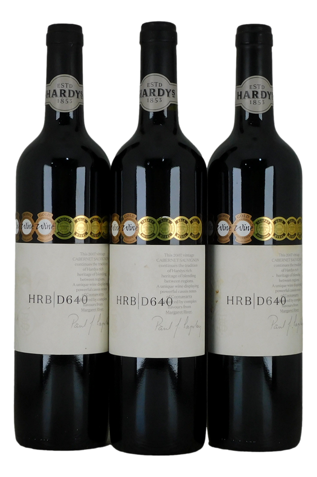 Hardys HRB D640 Cabernet Sauvignon 2007 (3x 750mL)