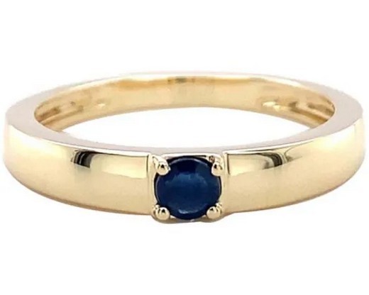 9K Yellow Gold BRACELET SAPPHIRE RING