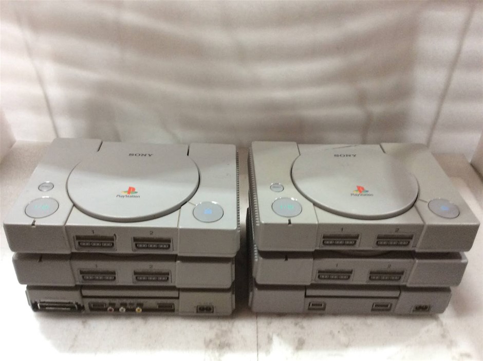 Sony PlayStation SCPH-1002 / SCPH-9002 / SCPH-7502 Game Console (Lot of 6)