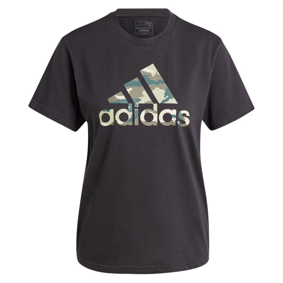 ADIDAS Women's Camo Tee, Size AU M, 100% Cotton, Black, IW5173. Buyers Not