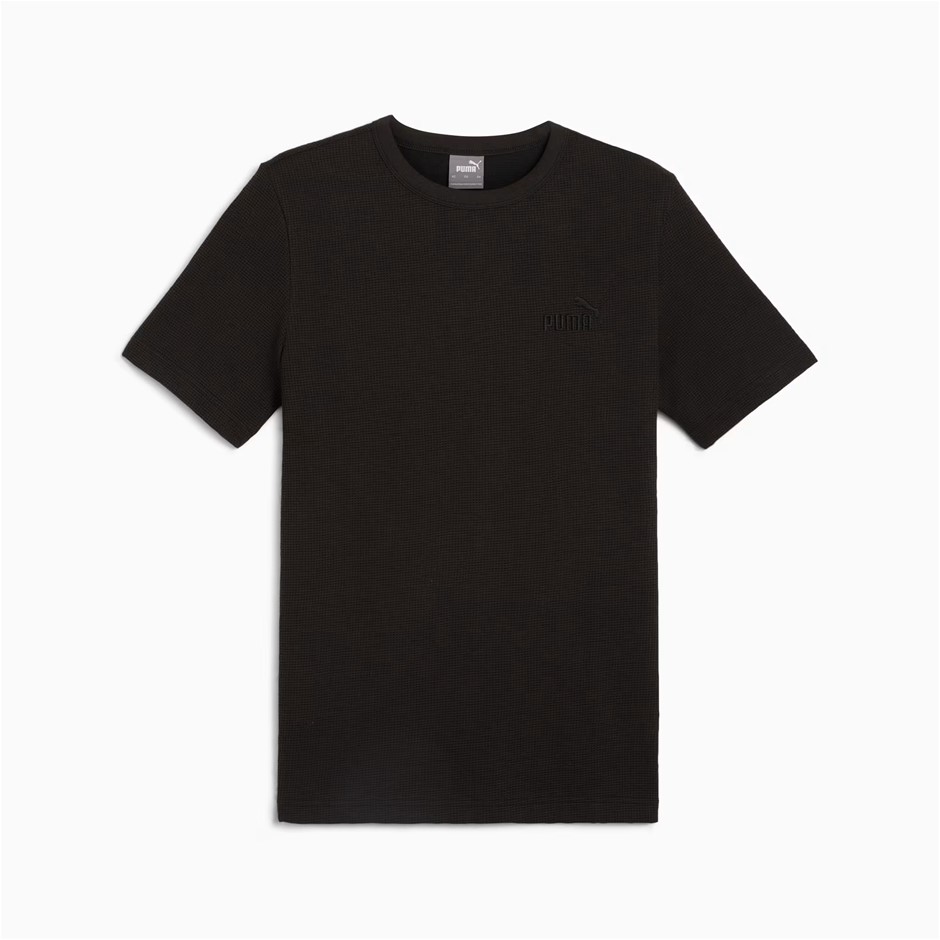 PUMA ESS Elevated Waffle Tee, Size S, Black (01), 211809. Buyers Note - Di