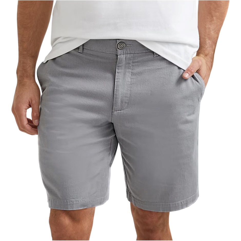 SPORTSCRAFT Men's Textured Short, Size 36, 98% Cotton, Grey, AG206265. Buy