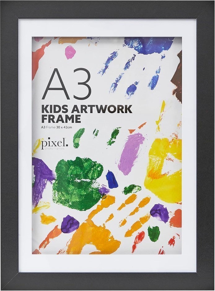 COOPER & CO. A3 DIY Kids Art Frame, Black.