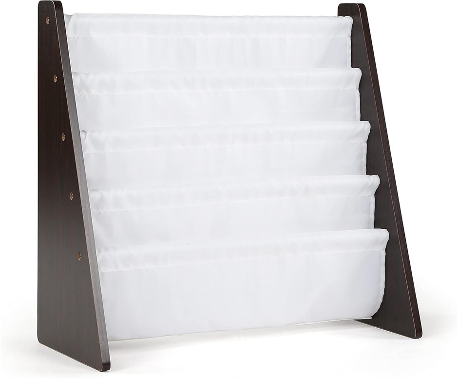 HUMBLE CREW Espresso Kids Bookcase, 4 Tier Book Storage Bookshelf, Espresso