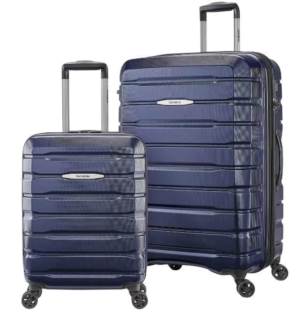 SAMSONITE Tech 3 Hard Case Suitcase 2 Piece Dark Blue. NB: Used, Not In Ori