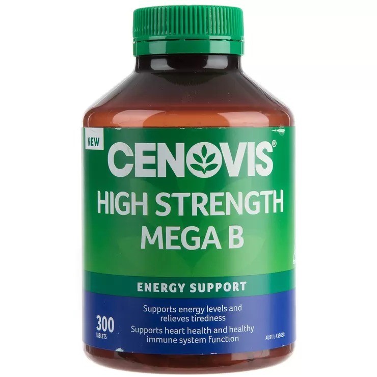 CENOVIS High Strength Mega B, Energy Support, 300 Tablets. Best Before: 04/