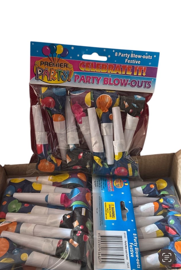 12x Party Blow Out Packs (8 Blow-outs per bag)