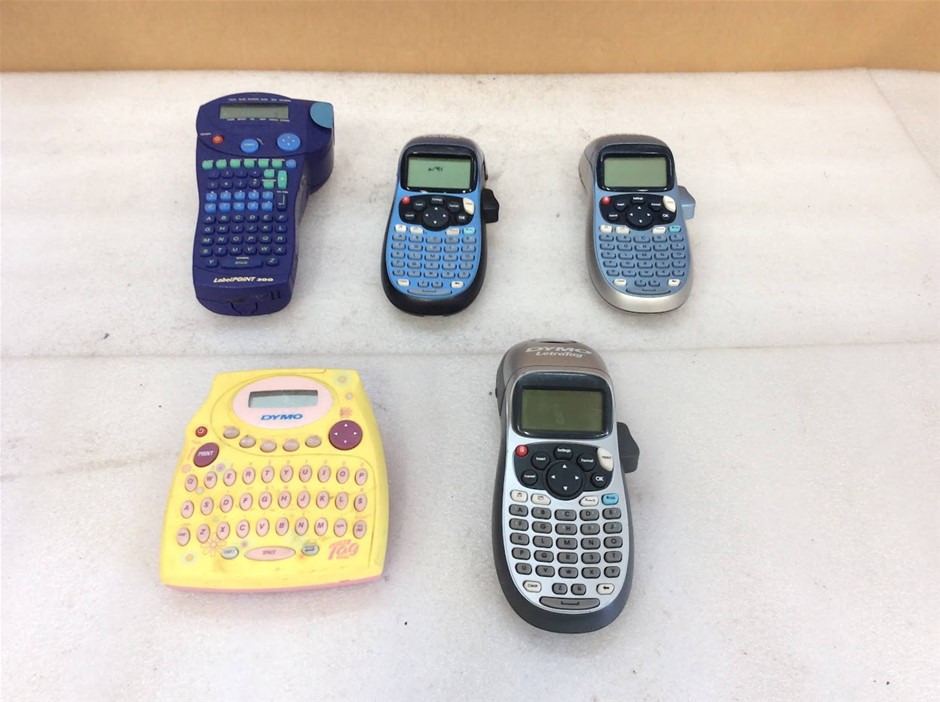Mixed Dymo LabelPoint 300 And LetraTag Label Makers (Lot of 5)