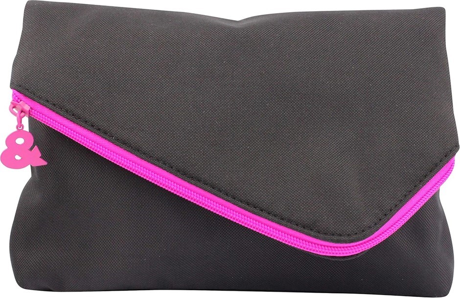 2 x TONI & GUY Heat-Protect Gift Bag, Black/Fuchsia.