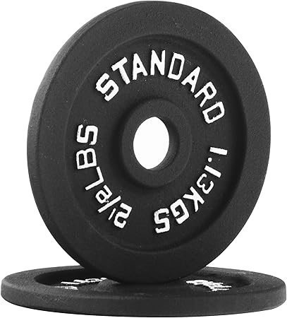 2 x BALANCEFROM Cast Iron Plate Weight Plate for Strength Training, 2.5LB (