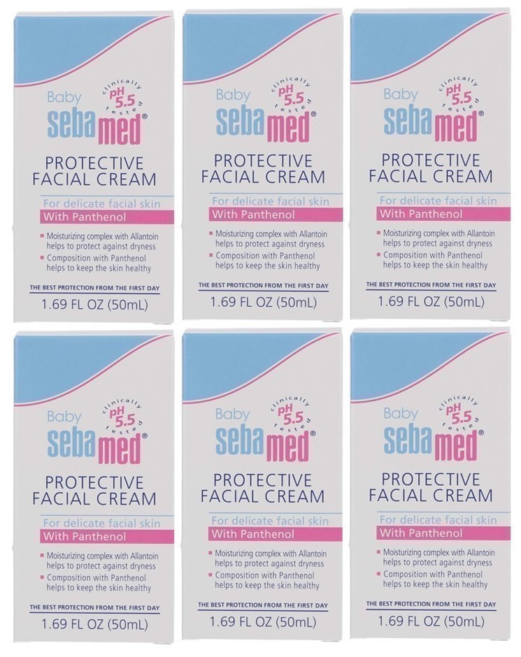 6 x SEBAMED Baby Facial Cream 50ml
