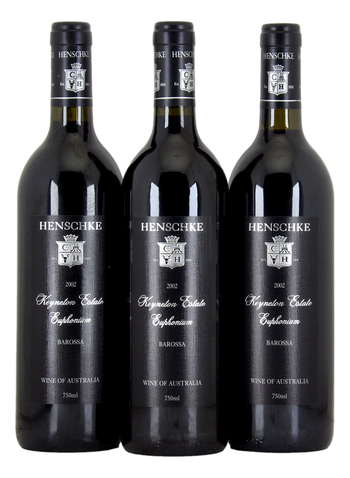 Henschke Keyneton Estate Euphonium 2002 (3x 750mL) Barossa Valley, SA.