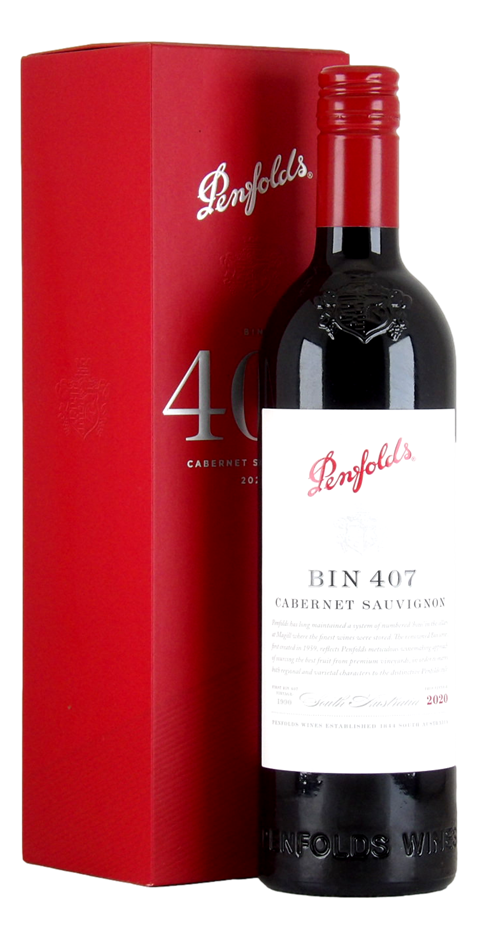 Penfolds Bin 407 Cav Sav 2020 (1x 750mL).
