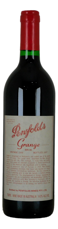 Penfolds Bin 95 Grange 1996 (1x 750mL), SA.