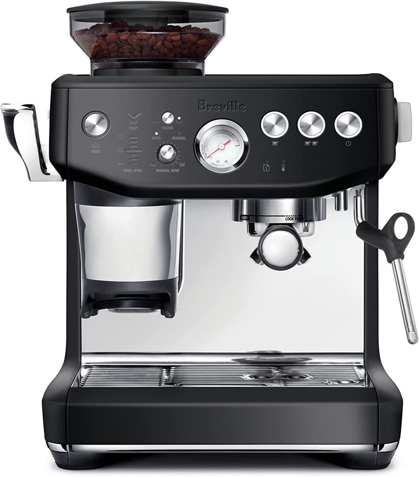 BREVILLE The Barista Express Impress Black Truffle, Model: BES876BTR4IAN1.