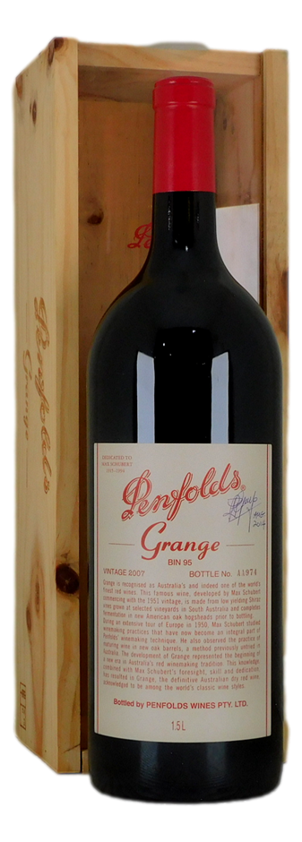 Penfolds Bin 95 Grange 2007 Signed by Peter Gago (1x 1.5L Magnum)