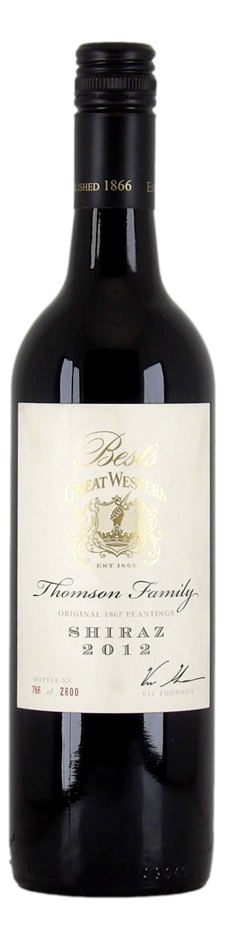 Best's Great Western  1867 Plantings Shiraz 2012 (1x 750mL).