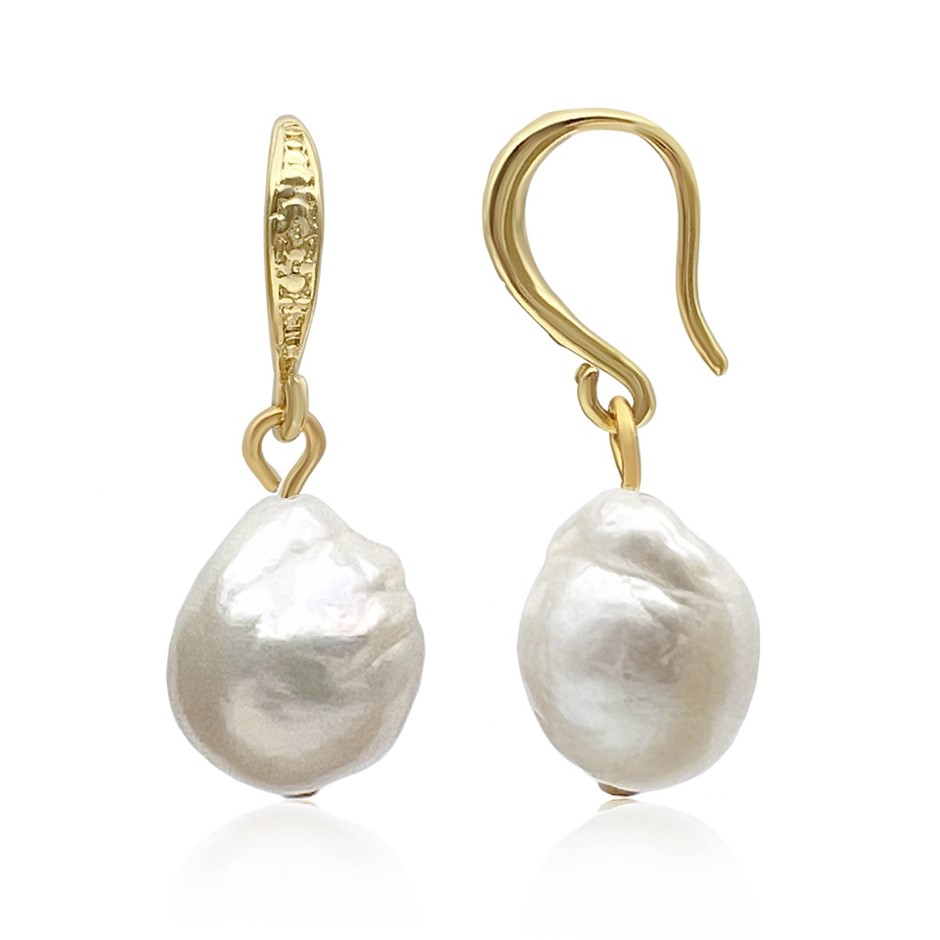 Baroque Freshwater Pearl Drop Earrings