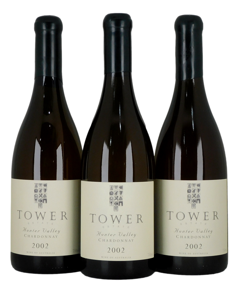 Tower Estate Chardonnay 2002 (3x 750mL), Hunter Valley.