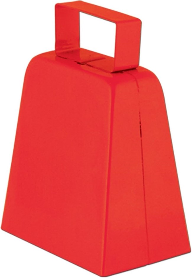 BEISTLE Red Cowbells, Pack of 12.