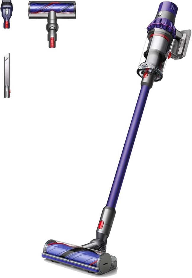 DYSON V10 Cyclone Cordless Vacuum Cleaner (Purple/Iron). NB: Minor Use & No