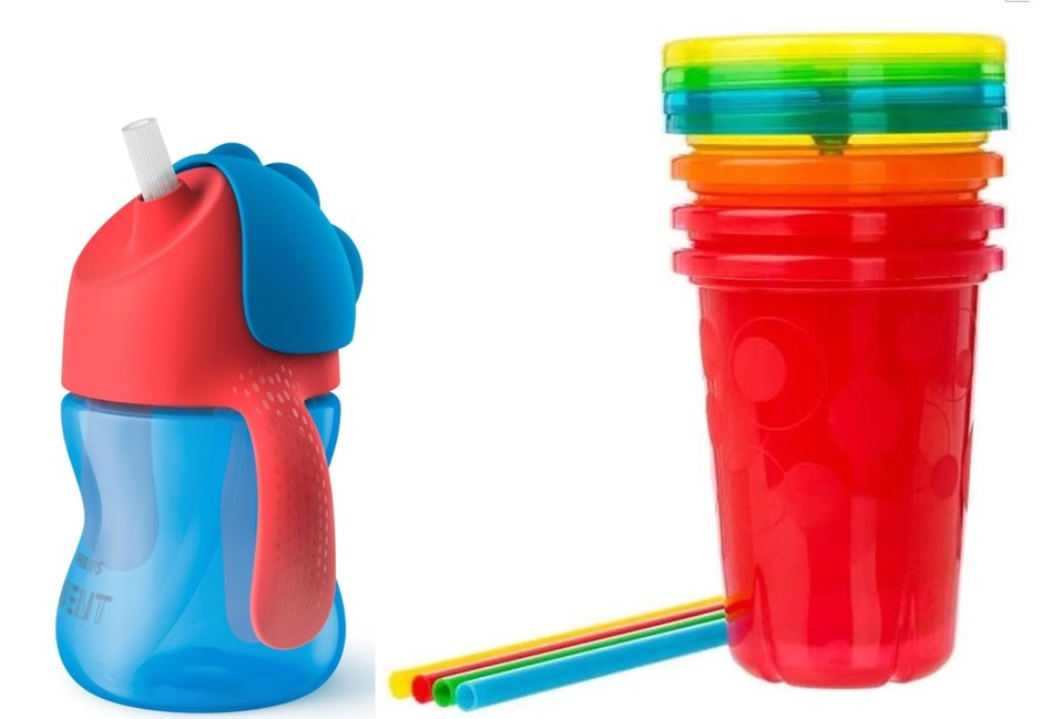 2 x Assorted Baby Sippy Cups, for 9-18M+, Comprising: 1 x PHILIPS AVENT Ben