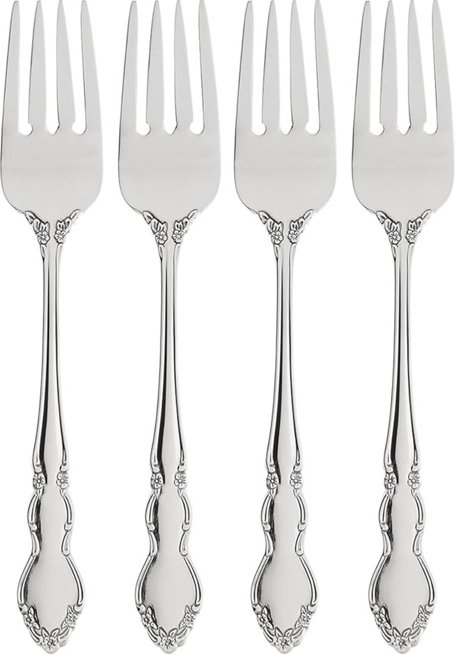 Oneida Dover Fine Flatware Salad Forks, Set of 4 , 18/10 Stainless Steel, S