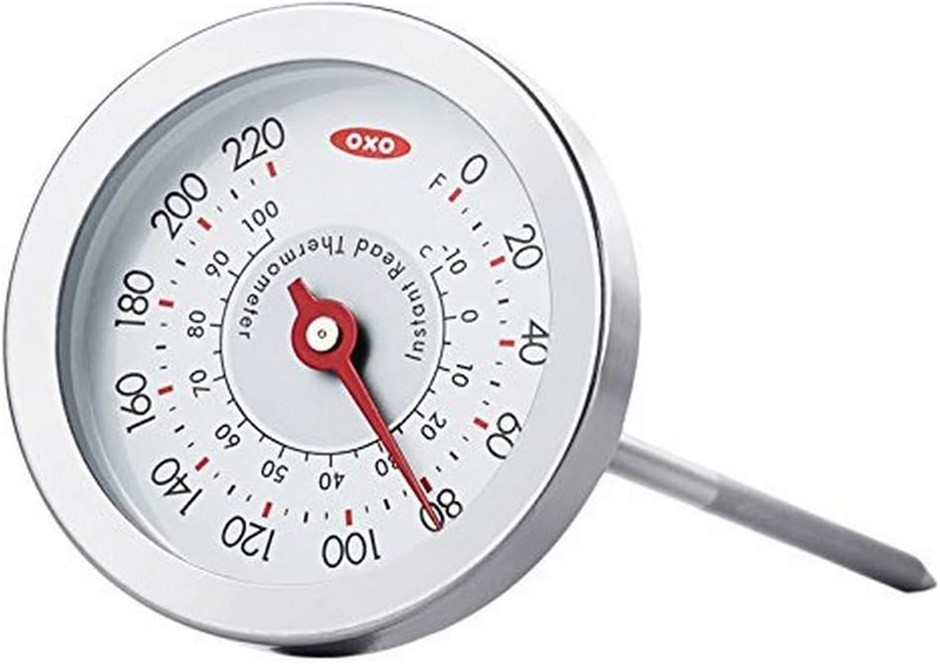 OXO Good Grips Analog Instant Read Thermometer, White, Small (11177300UK)