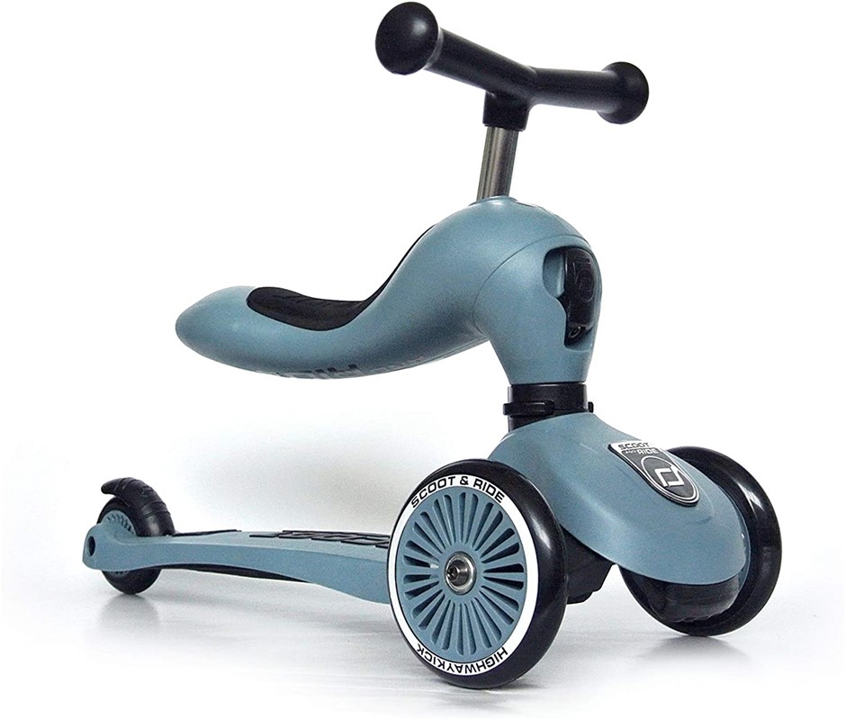 SCOOT & RIDE Highwaykick 1 Kids Wide Deck Standing Kick, Steel, Model: 9627