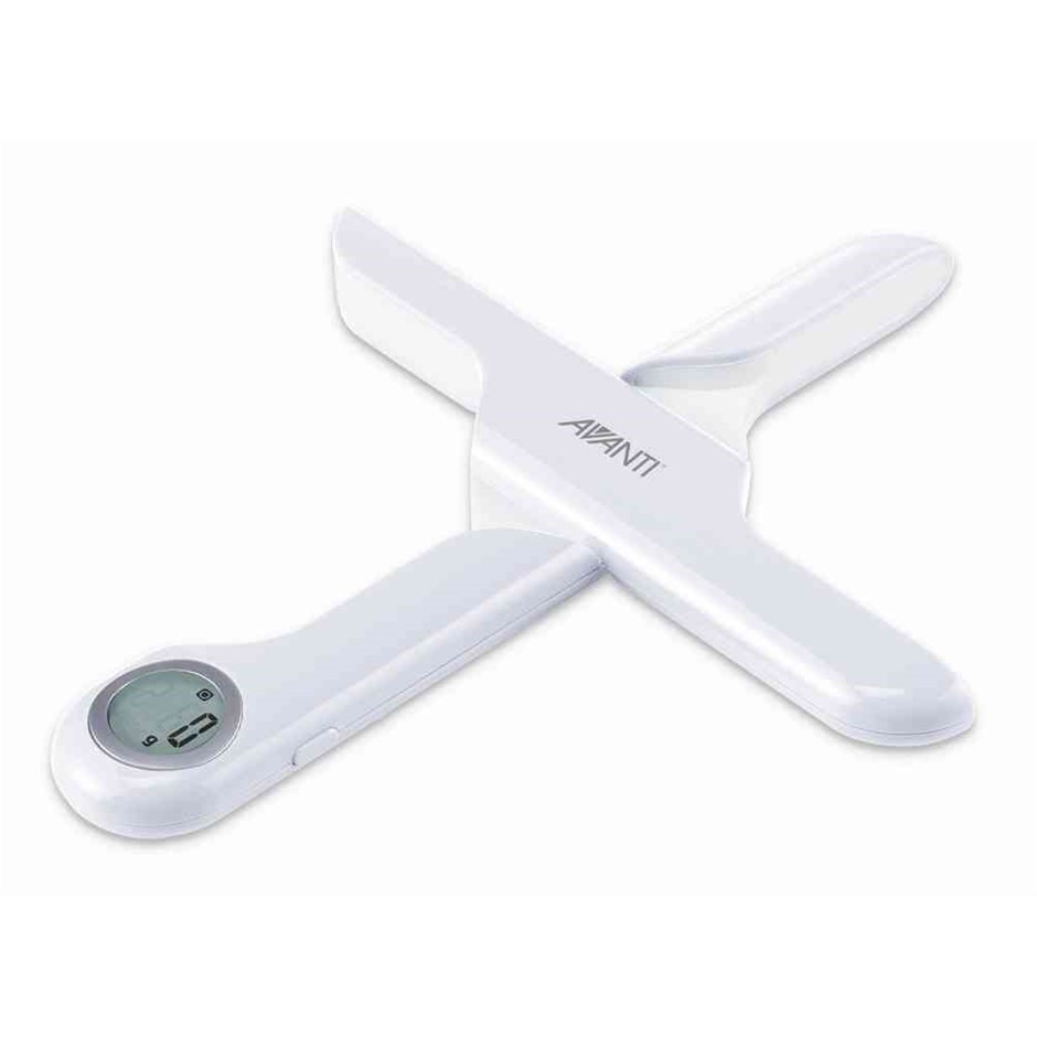 AVANTI Space Saver Digital Kitchen Scale, Silver