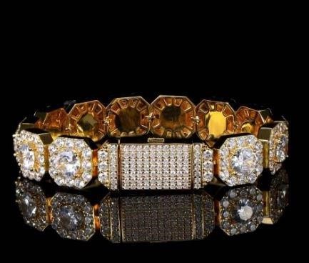 18k Yellow Gold Filled Bracelet stamped(18K)-20cm